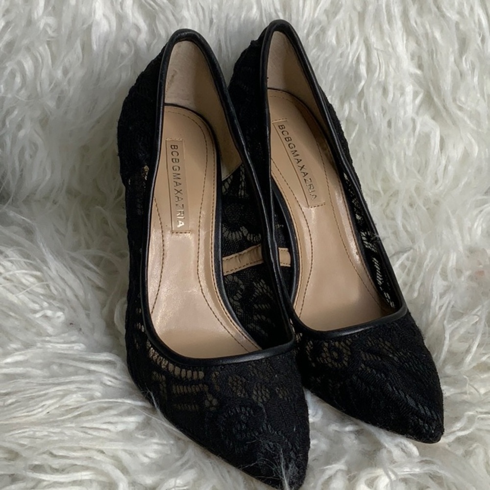 BCBGMaxAzria Black Lace Women's Shoes